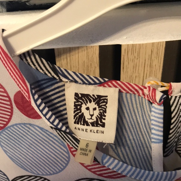 Anne Klein Multicolor Polka Dot Blouse - Picture 3 of 6